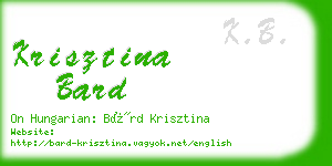 krisztina bard business card